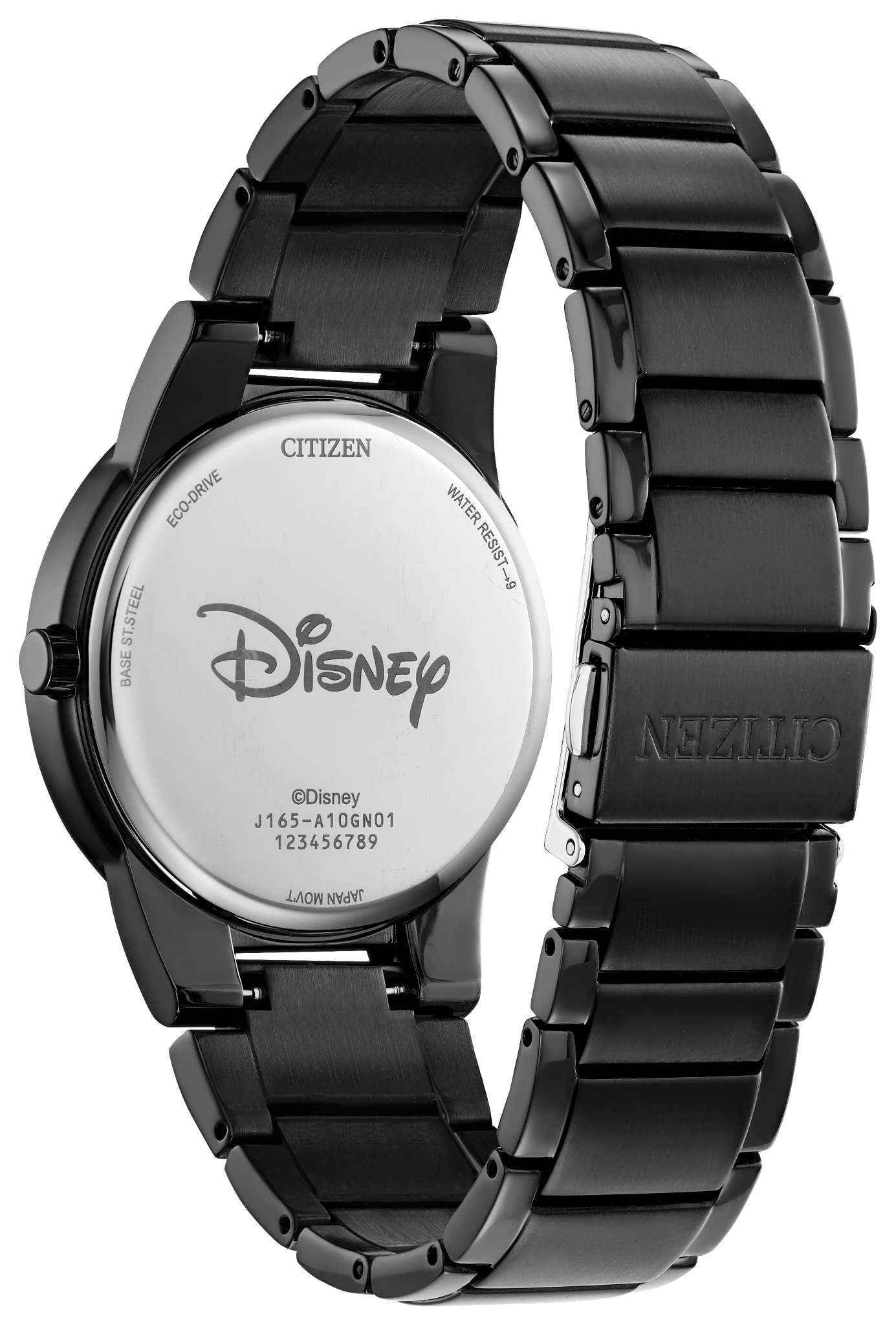 Mickey Fiesta Black Dial Stainless Steel Bracelet AU1095-57W | CITIZEN